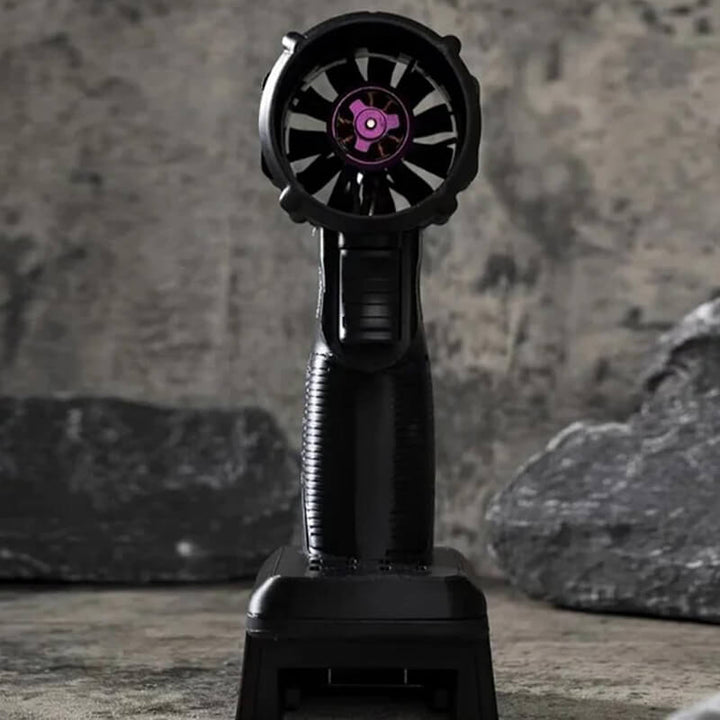 "Souffleur d'air haute pression, design ergonomique, puissant, vitesse réglable, idéal pour nettoyage intérieur et extérieur.