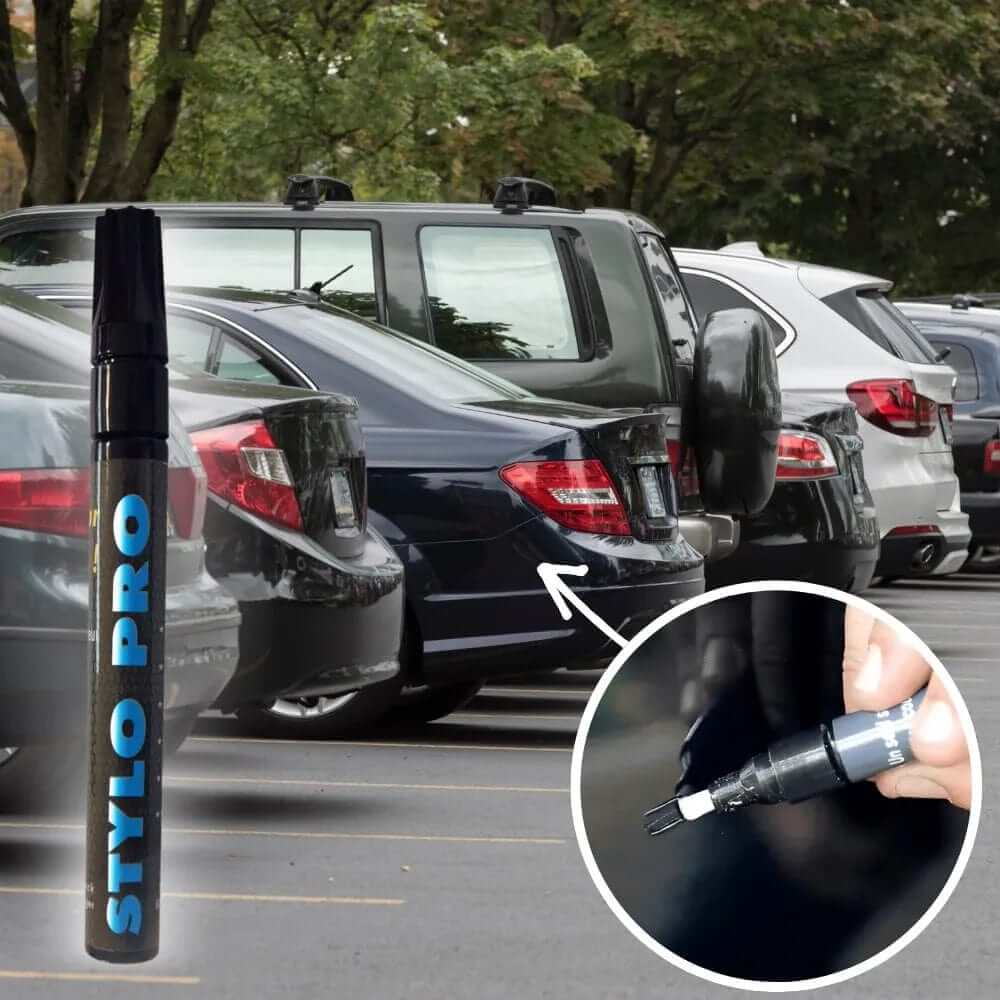 "Stylo de réparation anti-rayures recyclable, compact, facile pour surfaces variées, préserve vos objets comme neufs."