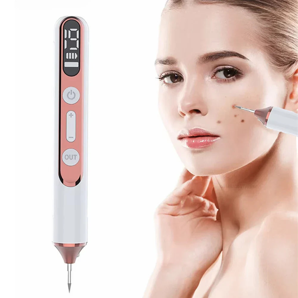 "Stylo laser plasma anti-taches pour élimination précise, design ergonomique, peau éclatante sans imperfections."