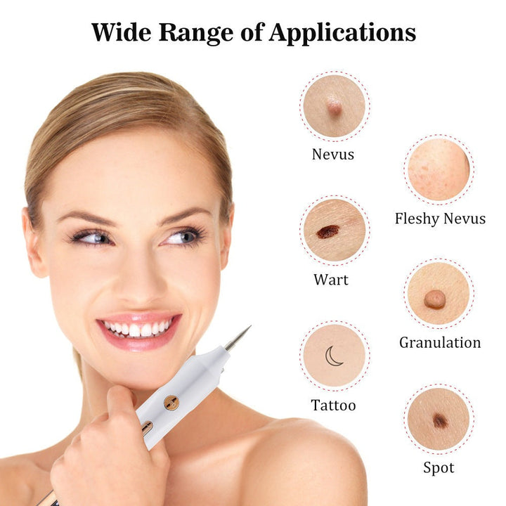 "Stylo plasma blanc pour rajeunissement et élimination des imperfections cutanées, avec réglages d'intensité et usage sécuris
