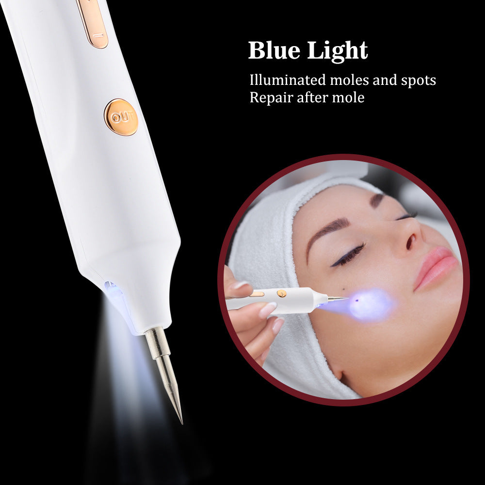 "Stylo plasma blanc pour rajeunissement et élimination des imperfections cutanées, avec réglages d'intensité et usage sécuris