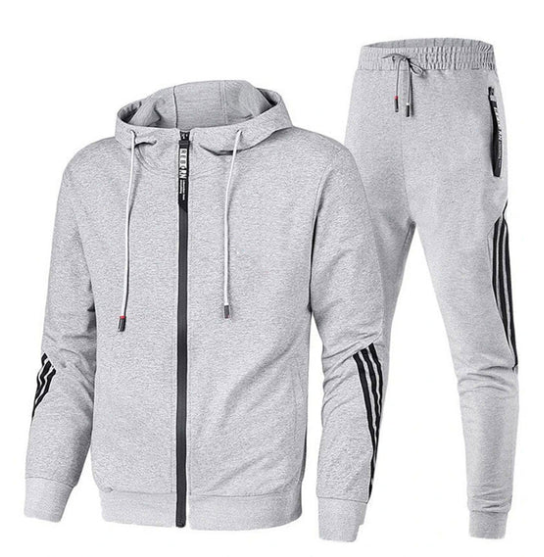Survêtement confortable homme, tissu doux, plusieurs couleurs tendance, idéal sport et détente, poches pratiques.