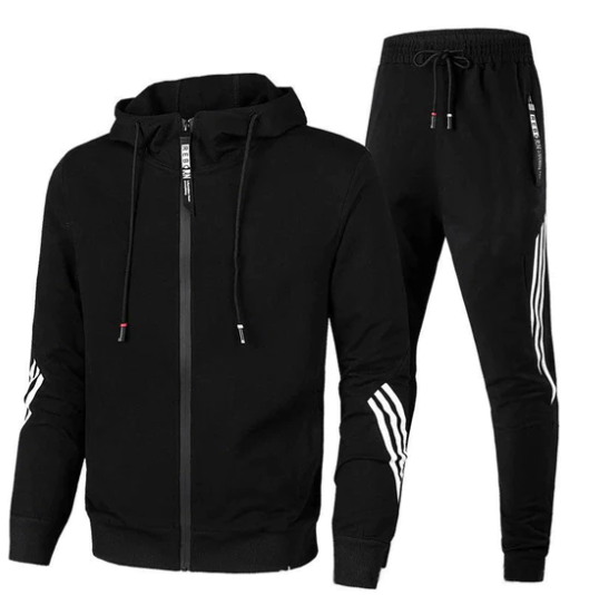 Survêtement confortable homme, tissu doux, plusieurs couleurs tendance, idéal sport et détente, poches pratiques.