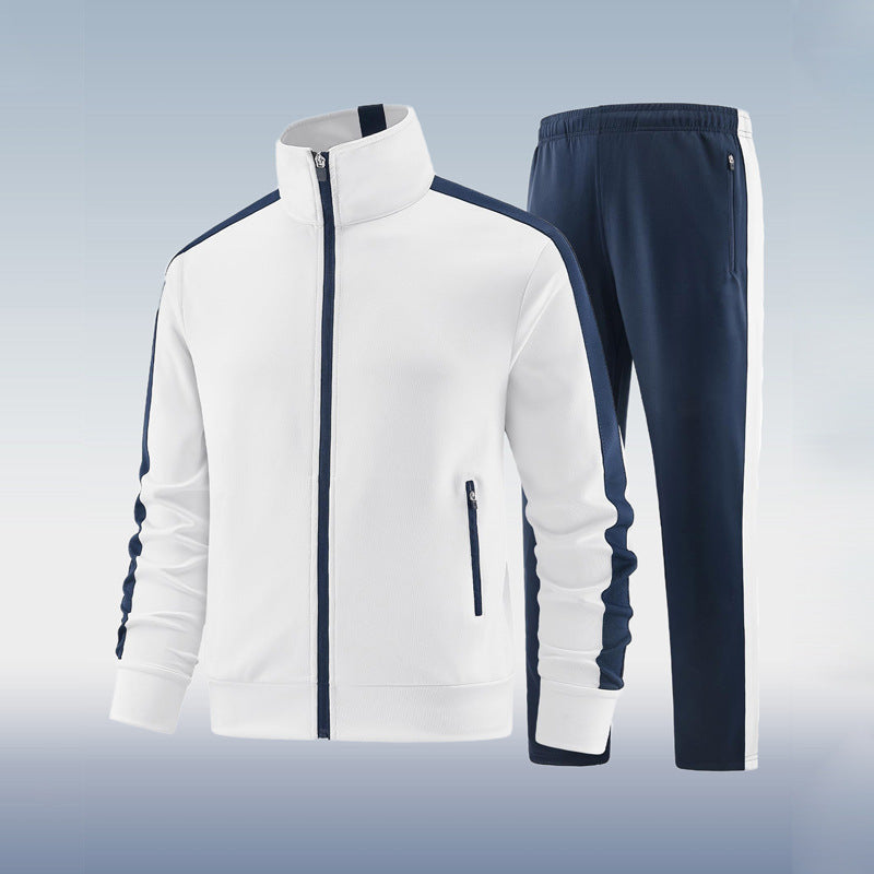 Survêtement homme moderne Gabriel, tissu souple gris, poches pratiques, coupe ajustée idéale pour sport et détente.