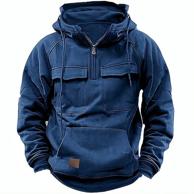 "Sweat à capuche brun chaud en coton, design moderne et polyvalent, idéal pour l'hiver, douceur et confort assurés."