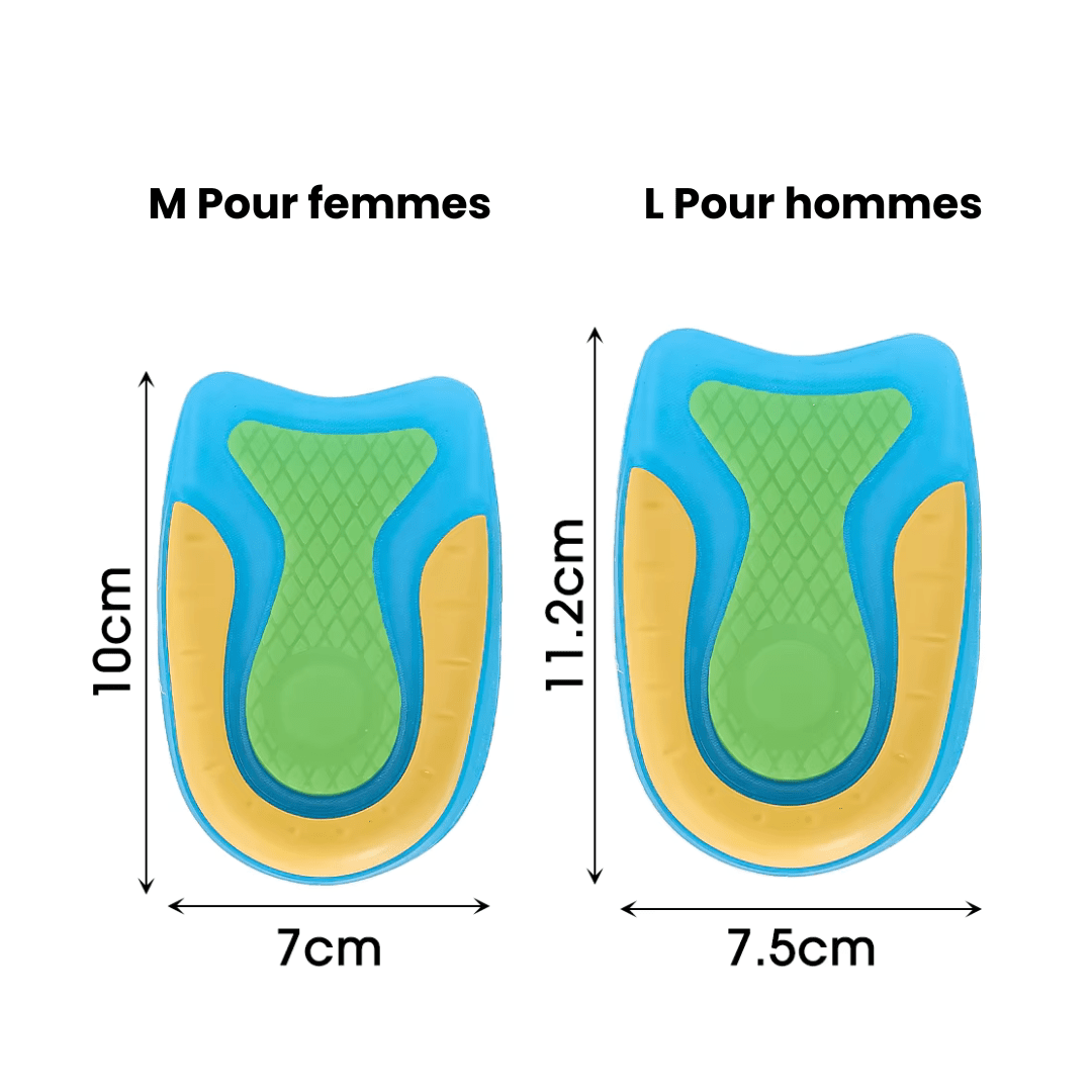 "Talonnettes en gel forme U pour épines calcanéennes, confort optimal et soulagement des douleurs, adaptées à toutes chaussur