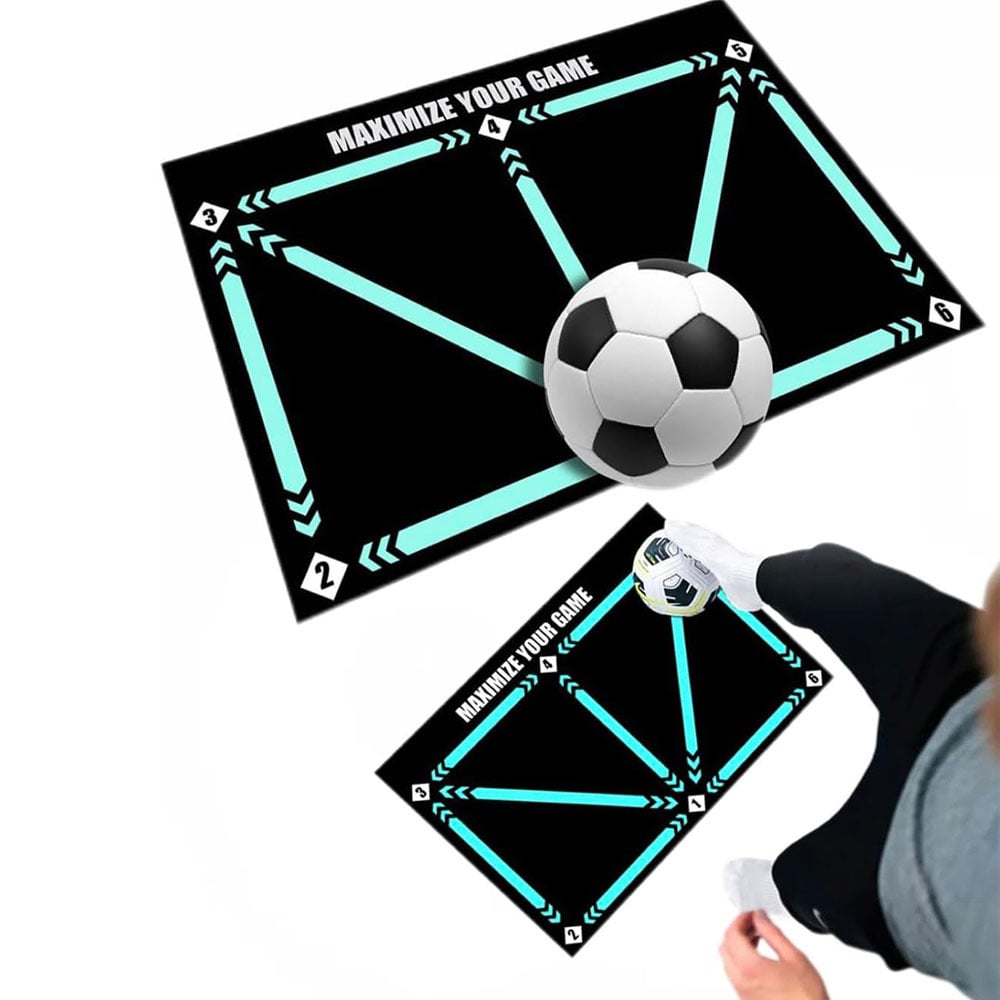 Tapis de football 90x60 cm avec surface antidérapante, idéal pour l'entraînement et améliorer les compétences balle au pied.