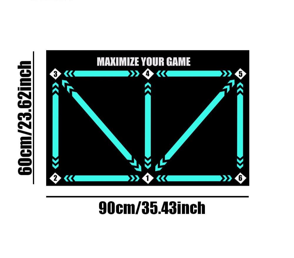 Tapis de football 90x60 cm avec surface antidérapante, idéal pour l'entraînement et améliorer les compétences balle au pied.