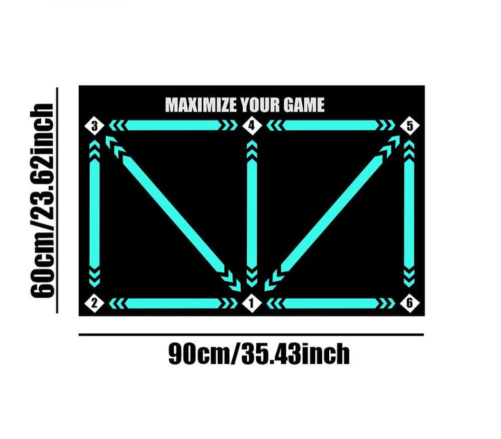 Tapis de football 90x60 cm avec surface antidérapante, idéal pour l'entraînement et améliorer les compétences balle au pied.
