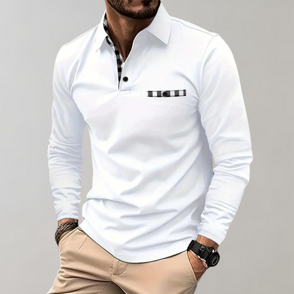 Tee-shirt homme à manches longues noir, coupe élégante, tissu doux et respirant, parfait pour style chic et confort.