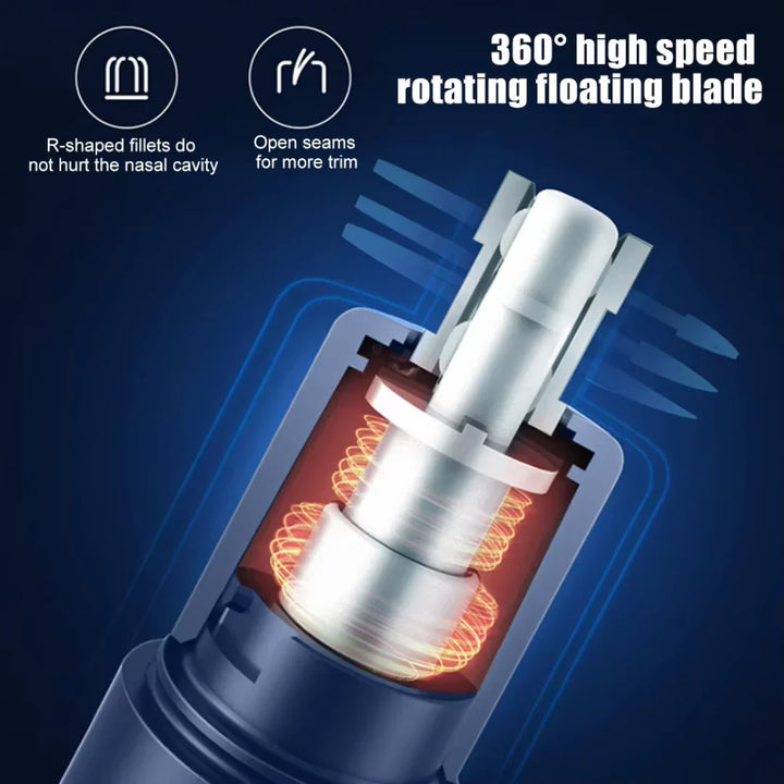 "Tondeuse nez et oreilles rechargeable, design moderne, ergonomique, silencieuse, pour précision et confort toilettage."