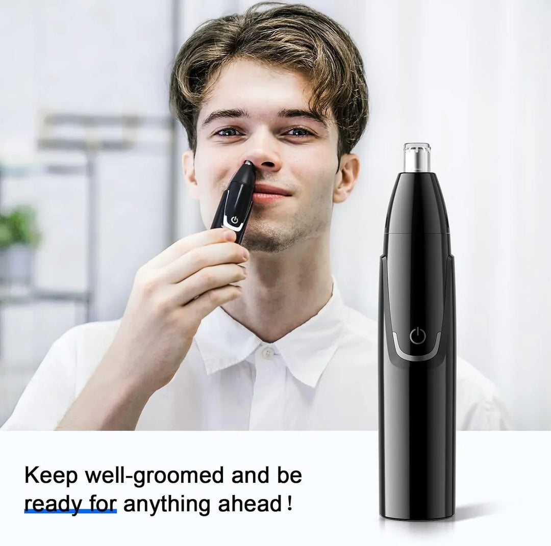 "Tondeuse nez et oreilles rechargeable, design moderne, ergonomique, silencieuse, pour précision et confort toilettage."