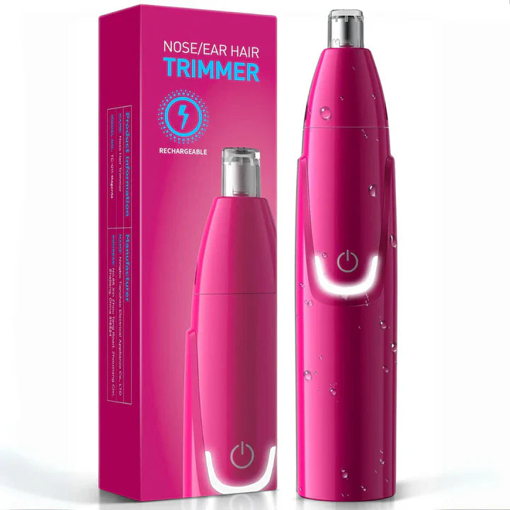 "Tondeuse nez et oreilles rechargeable, design moderne, ergonomique, silencieuse, pour précision et confort toilettage."