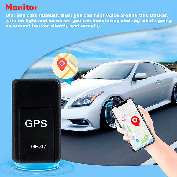 "Traceur GPS compact noir, design discret, localisation en temps réel, idéal pour véhicules et objets personnels."