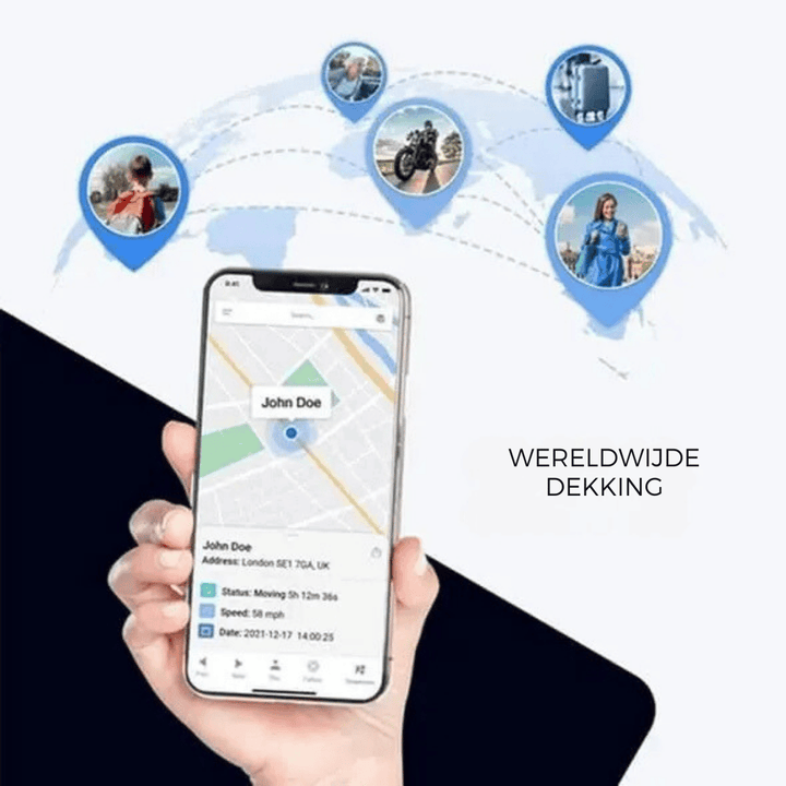 "Traceur GPS compact noir, design minimaliste, idéal pour voiture et objets précieux, suivi instantané sans abonnement."