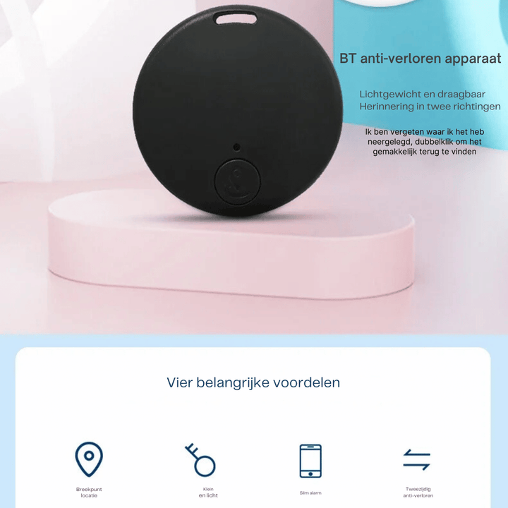 "Traceur GPS compact noir, design minimaliste, idéal pour voiture et objets précieux, suivi instantané sans abonnement."