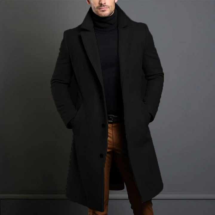 Trench-coat long décontracté pour hommes, élégant, polyvalent, coupe longue, matériaux de qualité, confort, plusieurs couleur