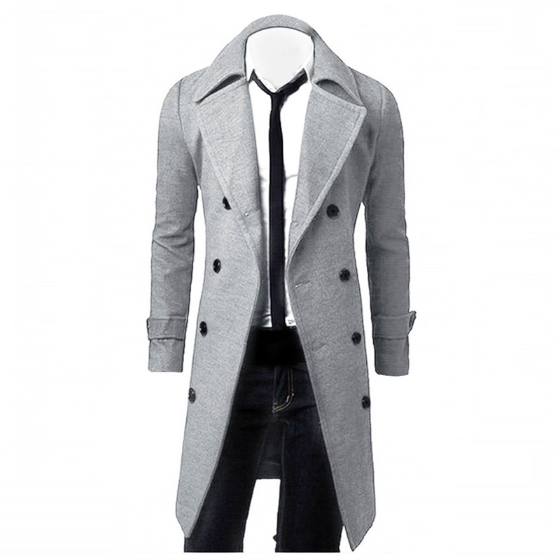 Trench homme gris élégant, coupe ajustée, ceinture, matière légère. Ajoutez style et confort à votre garde-robe.