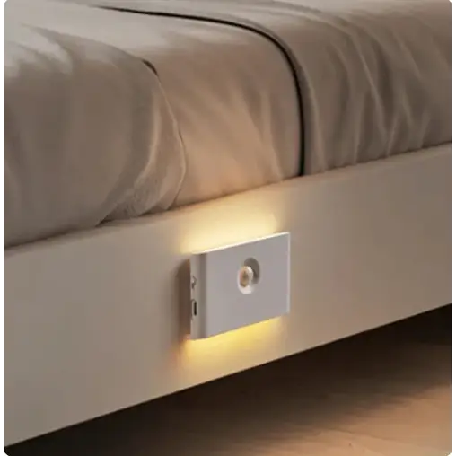Veilleuse LED intelligente sans fil (lot de 2) avec design élégant, détection de mouvement et éclairage doux pour maison.