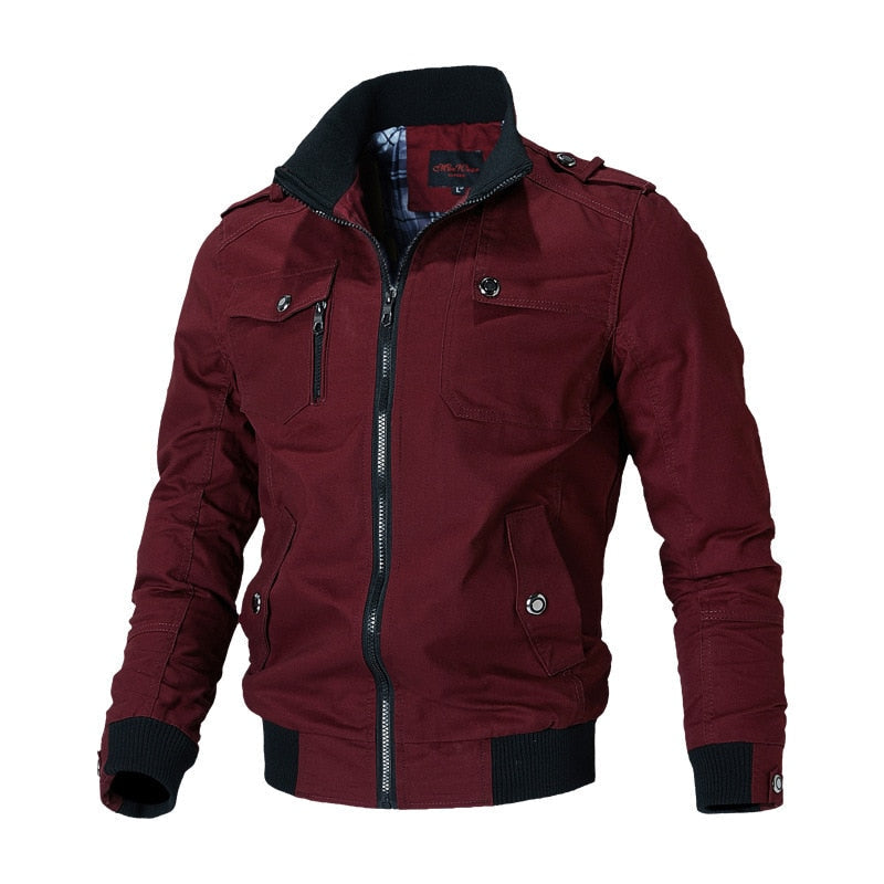 Veste bomber tactique homme, look militaire moderne, fermeture éclair robuste, poche poitrine fonctionnelle, couleurs variées
