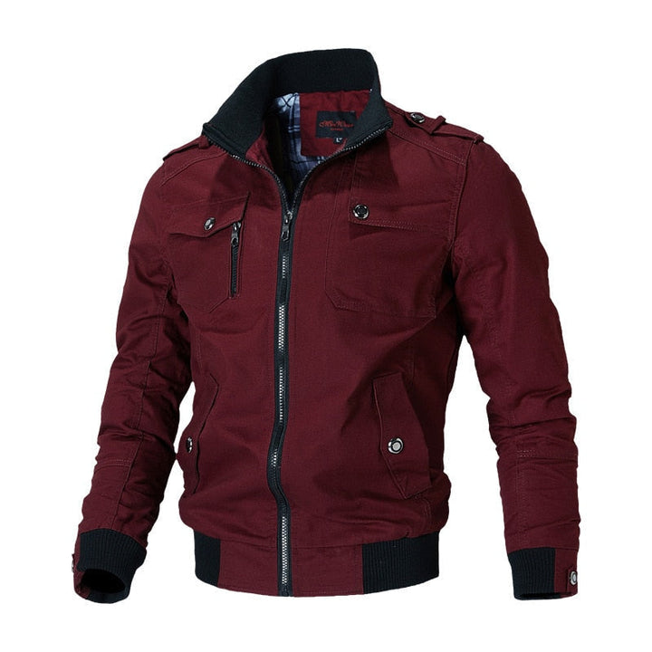 Veste bomber tactique homme, look militaire moderne, fermeture éclair robuste, poche poitrine fonctionnelle, couleurs variées
