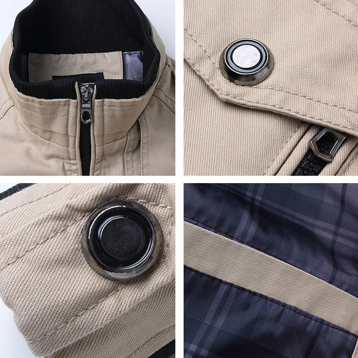 Veste bomber tactique homme, look militaire moderne, fermeture éclair robuste, poche poitrine fonctionnelle, couleurs variées