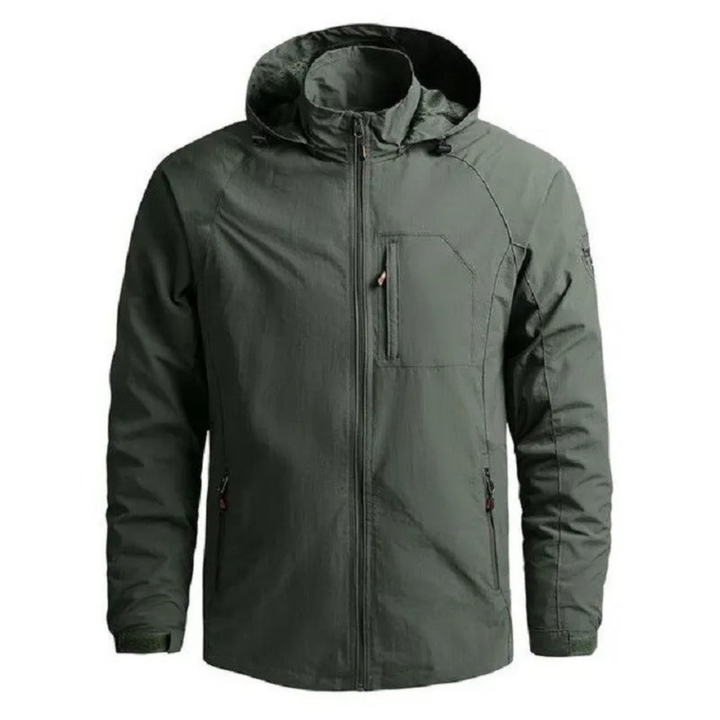 "Veste cargo homme été, légère, imperméable et respirante, avec poches pratiques et design polyvalent, idéale pour aventures.
