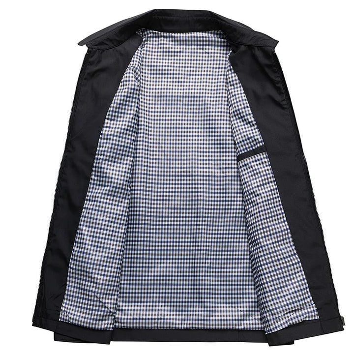 Veste d'été homme légère et élégante, design raffiné en bleu, noir ou beige pour un style formel et décontracté.