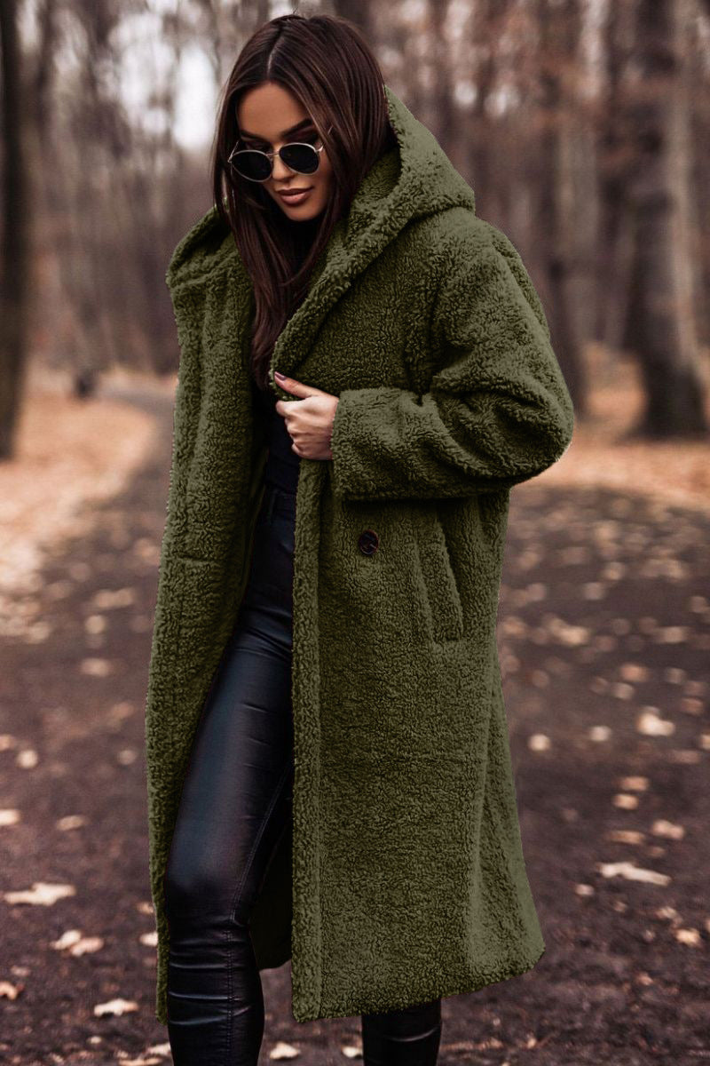 "Veste d'hiver élégante pour femme, beige, design intemporel, confort optimal, doublure douce, parfaite pour le froid."