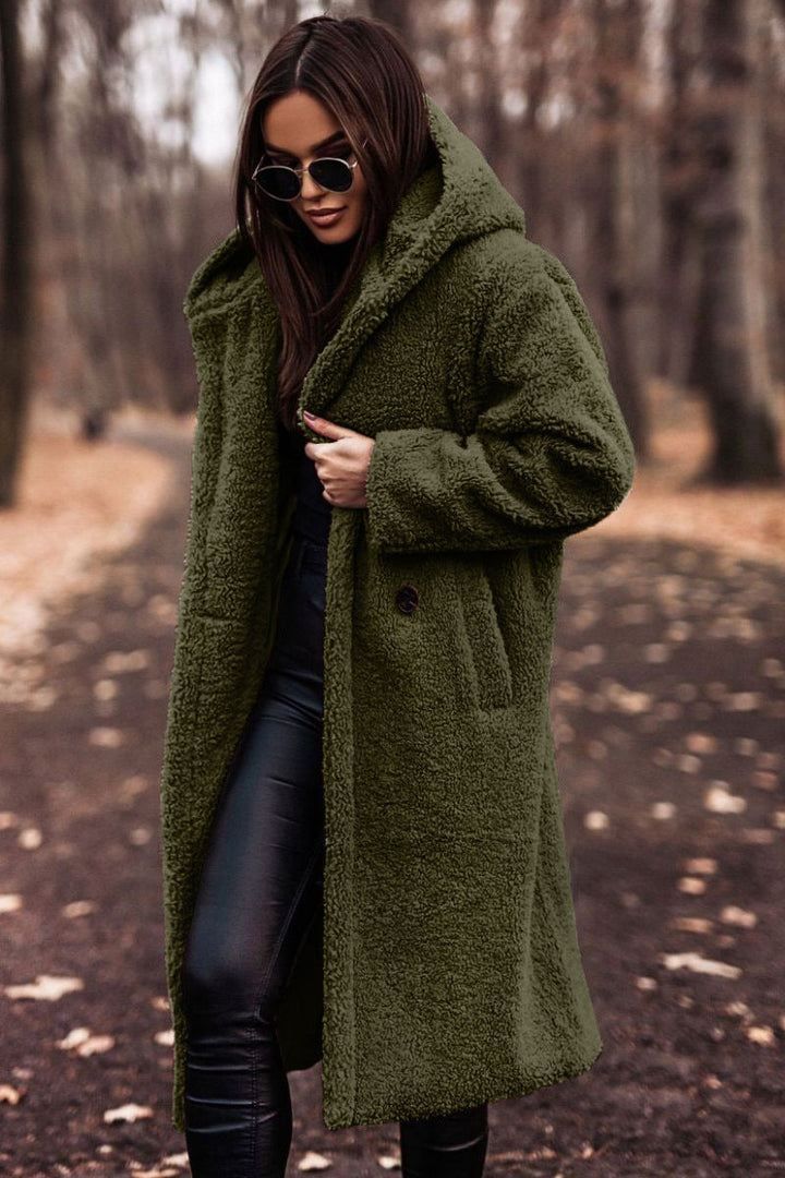 "Veste d'hiver élégante pour femme, beige, design intemporel, confort optimal, doublure douce, parfaite pour le froid."