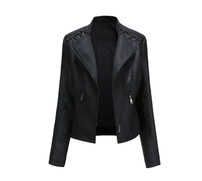 "Veste en cuir d'agneau femme, style rétro chic, couleur marron, design élégant décontracté avec poches et fermeture dissimul