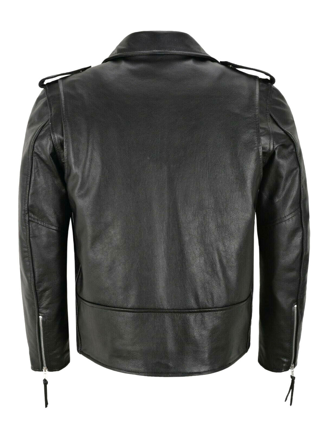 "Veste en cuir homme élégante et robuste, noire, coupe moderne, idéale pour l'automne avec doublure confortable"