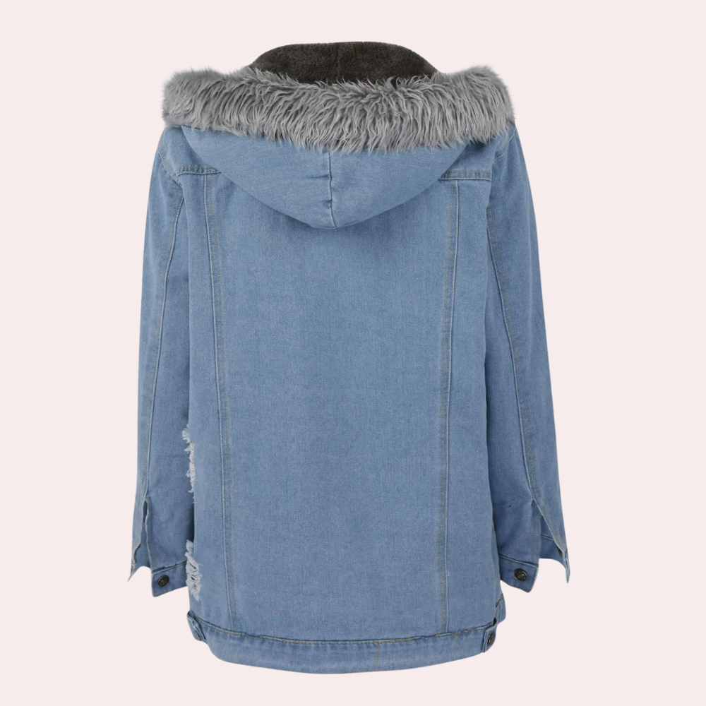 "Veste en denim de luxe noir pour femme avec coupe ample, élégante et polyvalente, idéale toutes saisons intermédiaires"