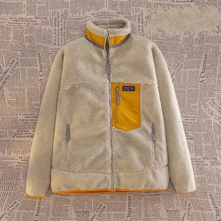 "Veste en laine polaire homme, col mandarin, coupe ajustée, zippée, élégante et chaude, adaptée à toutes saisons."