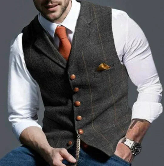 Veste en tweed homme, design classique, tissu texturé, couleur sobre, style élégant, parfaite pour look formel et décontracté