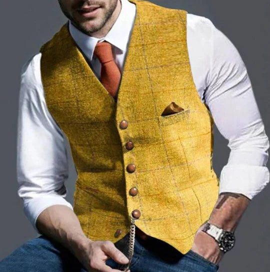 Veste en tweed homme, design classique, tissu texturé, couleur sobre, style élégant, parfaite pour look formel et décontracté