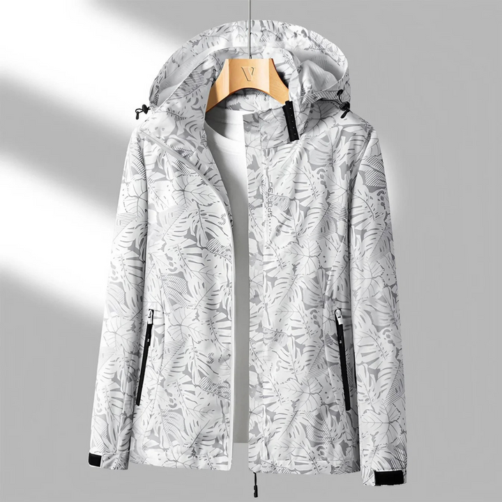 "Veste imperméable Opaline pour femme, légère et coupe-vent, avec capuche intégrée et design moderne."