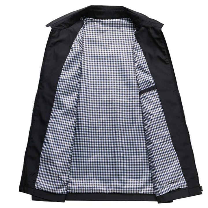 "Veste trench homme imperméable, élégante, coupe classique, col structuré, idéale pour temps pluvieux, tenue formelle."