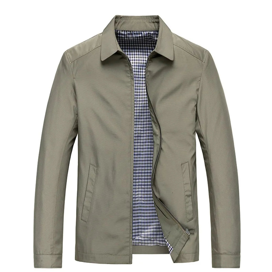"Veste trench homme imperméable, élégante, coupe classique, col structuré, idéale pour temps pluvieux, tenue formelle."