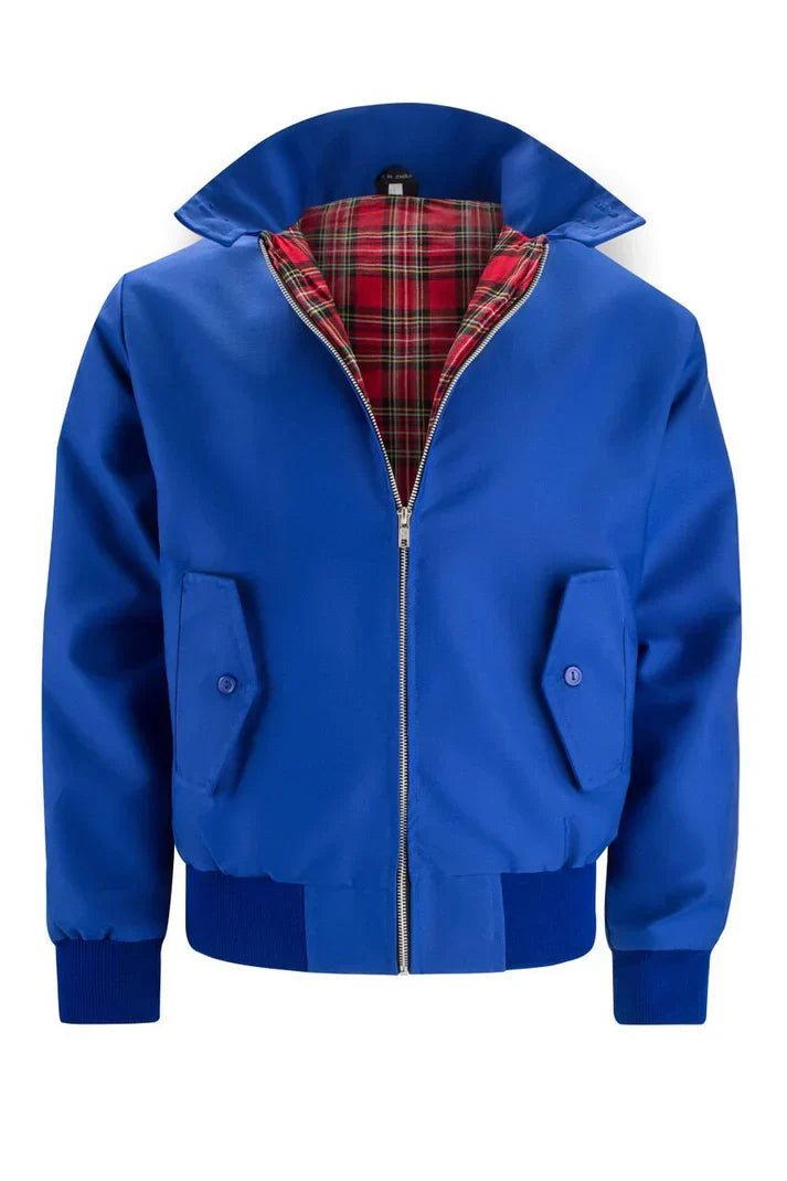 "Veste urbaine homme élégante, doublure à carreaux, col classique, coton mélangé, look moderne et raffiné"